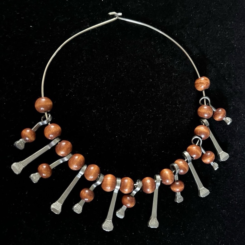 Vintage Silver Tone Choker Necklace